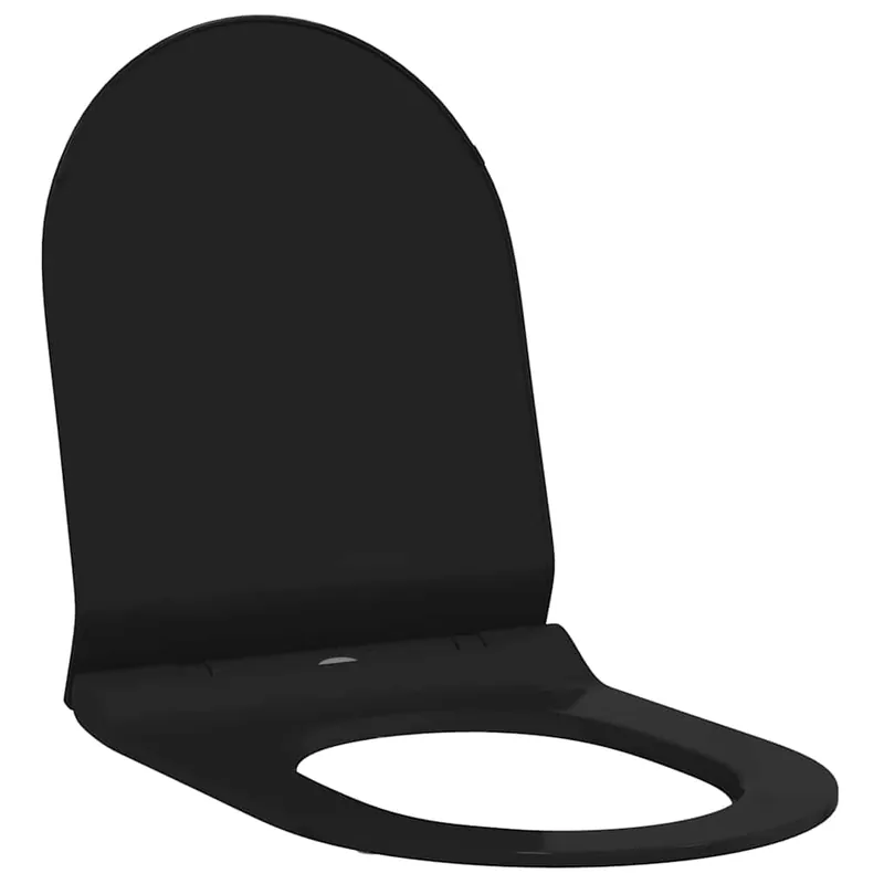 Favoriet vidaXL Sedile del WC Regolabile Nero 50 x 36,5 x 5 cm Polipropilene
