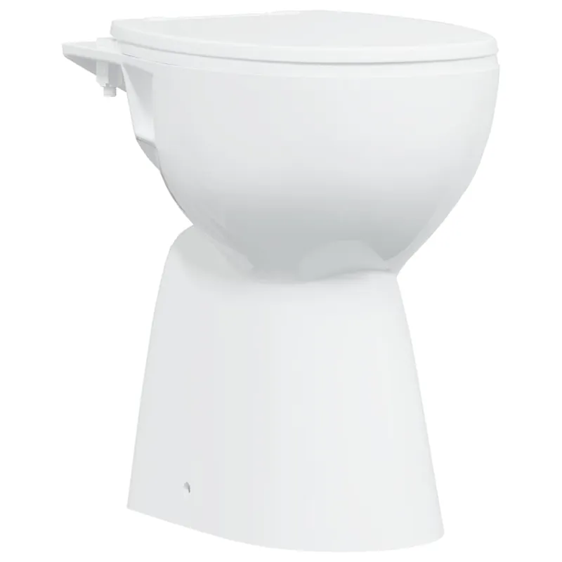 vidaXL WC Senza Brida 7 cm Altezza Extra Chiusura Rallentata Ceramica Bianca Alleen Vandaag