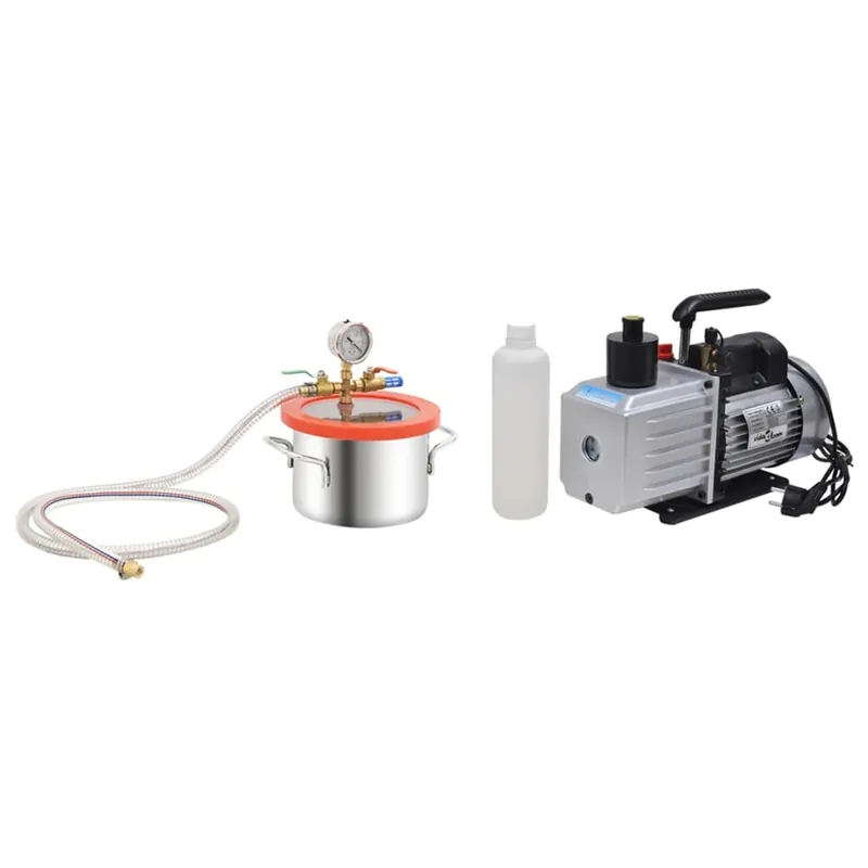 Goedkoop vidaXL Camera a Vuoto con Pompa a 2 Stadi 3,7 L