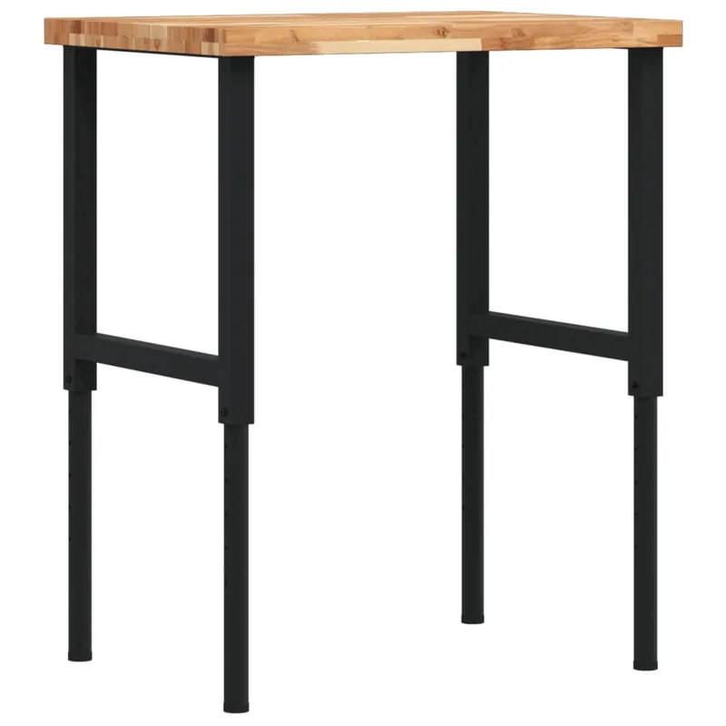 Laatste Versie vidaXL Banco Lavoro 80x60x(73-99,5) cm Legno di Acacia Rettangolare