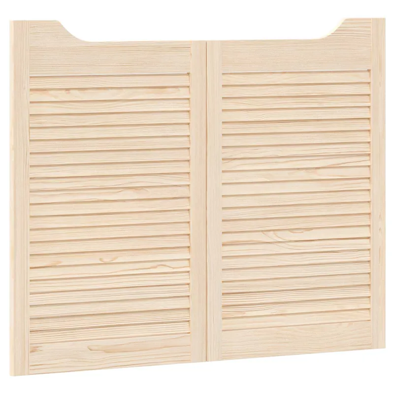 Hete Deal vidaXL Porte Swing 2 pcs Naturale Legno Massello di Pino