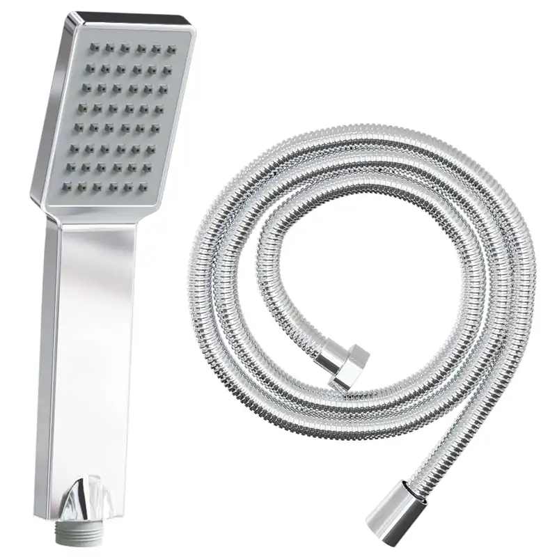 vidaXL Set di doccia con soffione Cromato 150 cm Acciaio Inox Weekendaanbieding