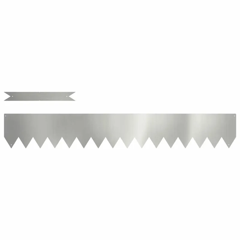 Lage Prijs vidaXL Bordura per Prato 10 pcs Argento 100 x 0,05 x 15 cm