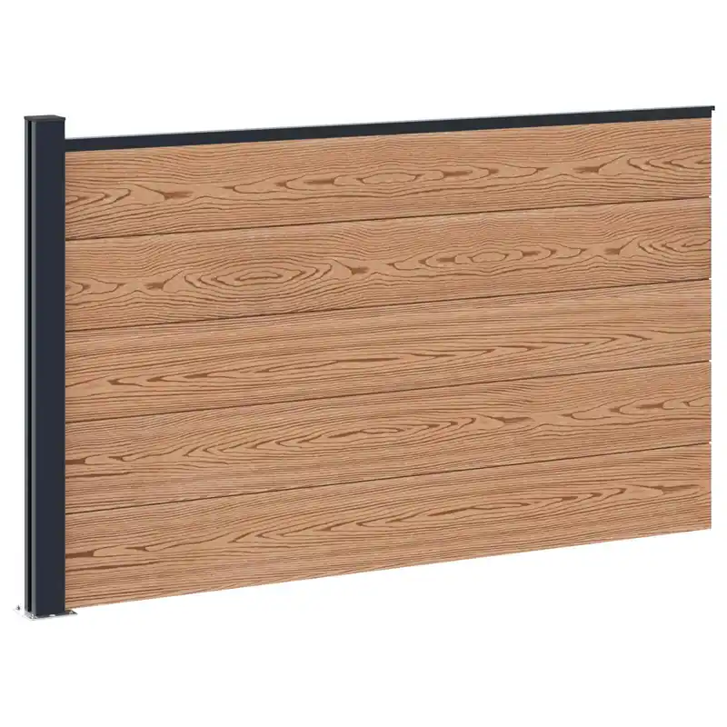 Betrouwbaar vidaXL Set di Recinzione 175 x 105 cm WPC e Alluminio Marrone