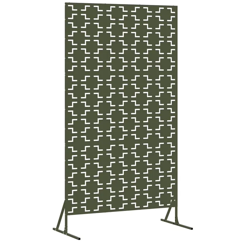 Lage Prijs vidaXL Schermo per Privacy 100 x 50 x 180 cm Acciaio Verde Oliva