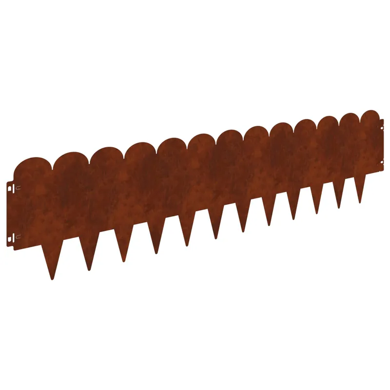 Voordeelprijs vidaXL Bordura per Prato 30 pcs 103 x 25 cm Acciaio Ruggine