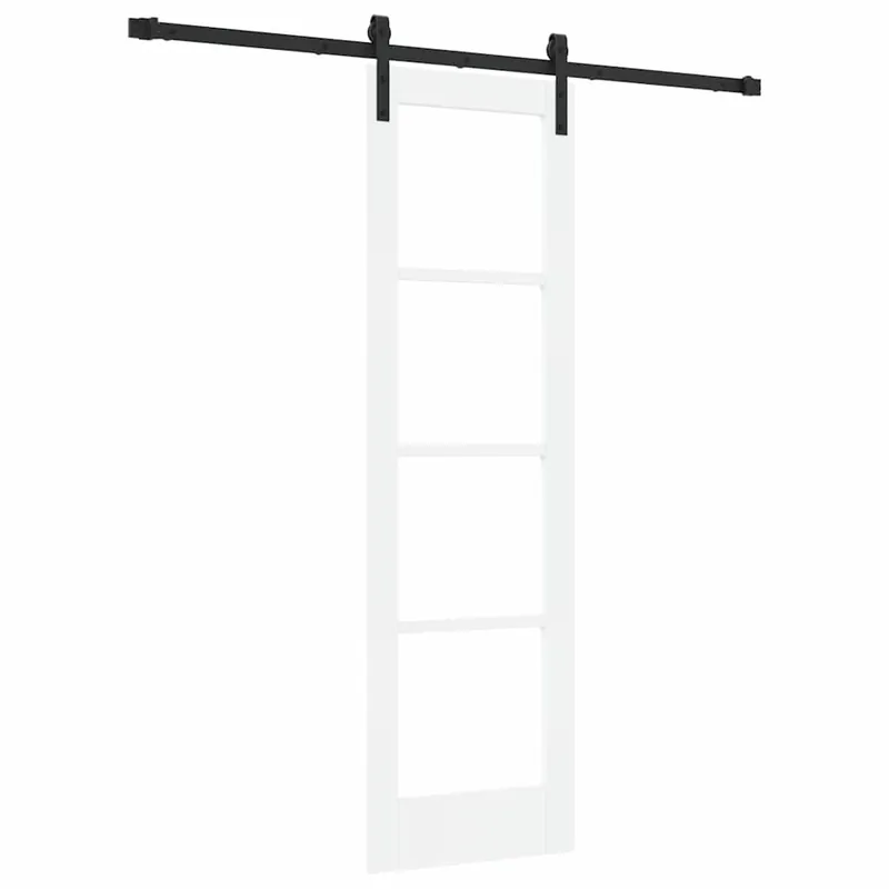 Direct Verzonden vidaXL Porta scorrevole ORKDAL Bianco e Nero 61 x 198,5 cm