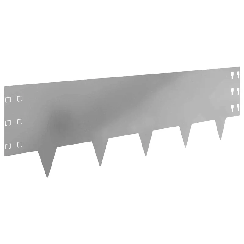 Actieprijs vidaXL Bordura per Prato 30 pcs 100 x 30 cm Acciaio Argento