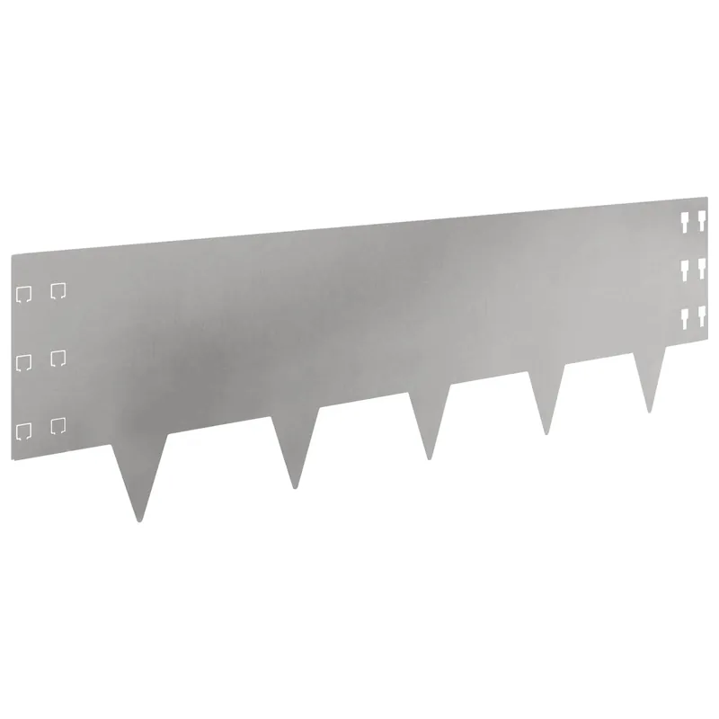 Nieuw vidaXL Bordura per Prato 20 pcs 100 x 30 cm Acciaio Argento