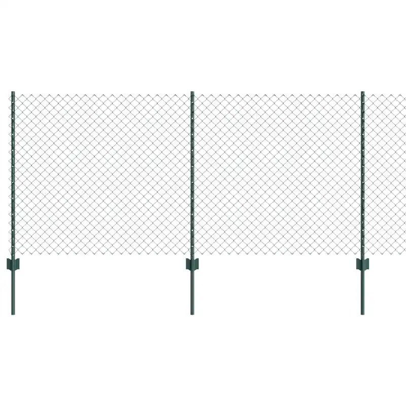 vidaXL Recinzione a maglie con palo 25 x 1 m Acciaio rivestito in PVC Koop Online