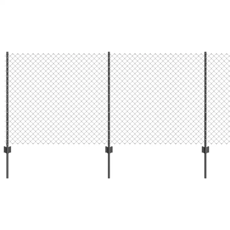 vidaXL Recinzione a maglie con palo 25 x 1 m Acciaio rivestito in PVC Uitverkoop