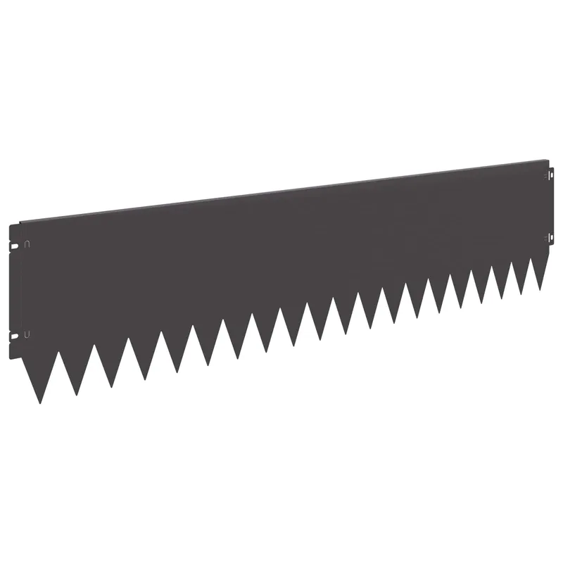 Lage Kosten vidaXL Bordura per Prato 20 pcs 103 x 25 cm Acciaio Nero