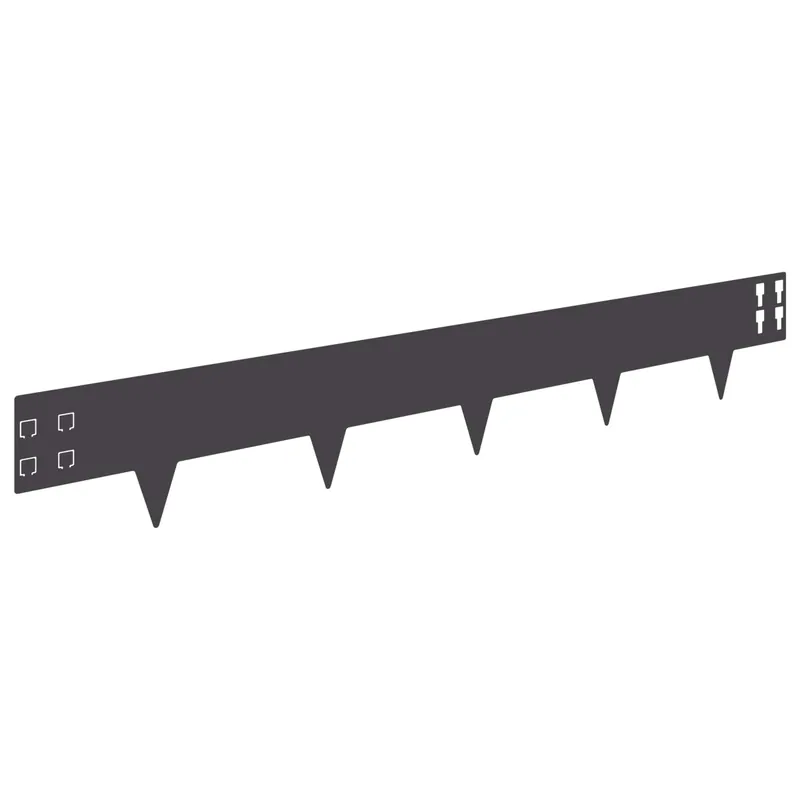 vidaXL Bordura per Prato 20 pcs 100 x 15 cm Acciaio Nero Uitverkoop