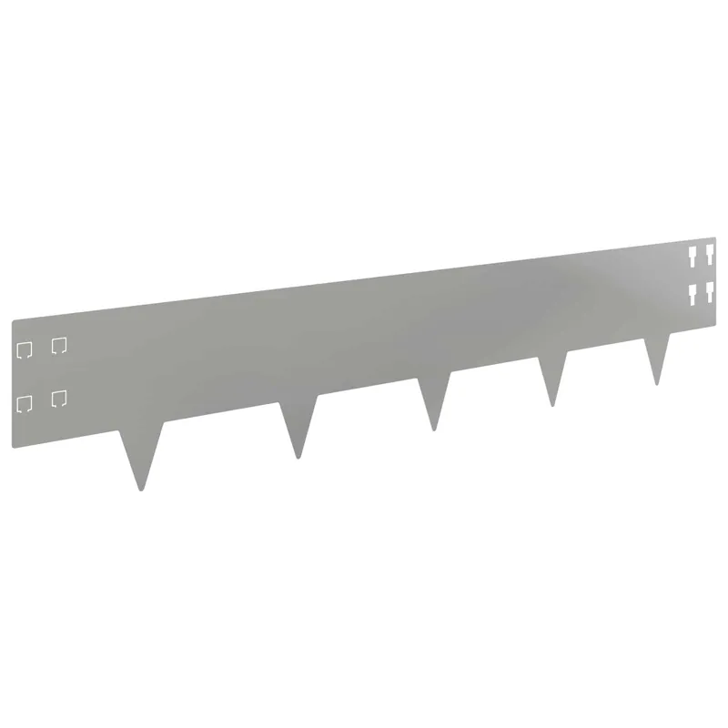 vidaXL Bordura per Prato 30 pcs 100 x 20 cm Acciaio Argento Aanbieding