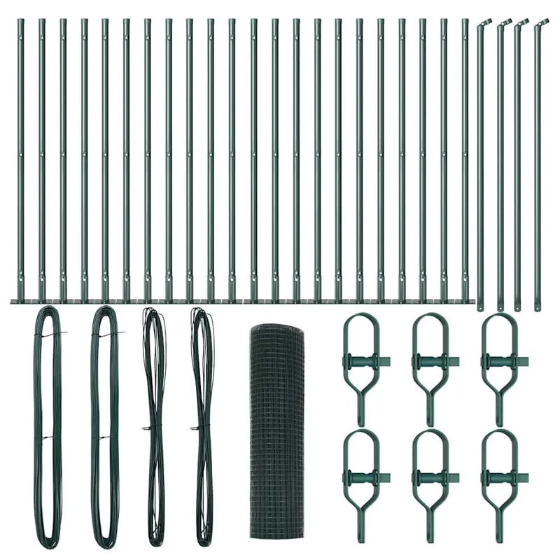 Weekendaanbieding vidaXL Recinzione Metallica Saldato con Base in Cemento 50 x 0,8 m