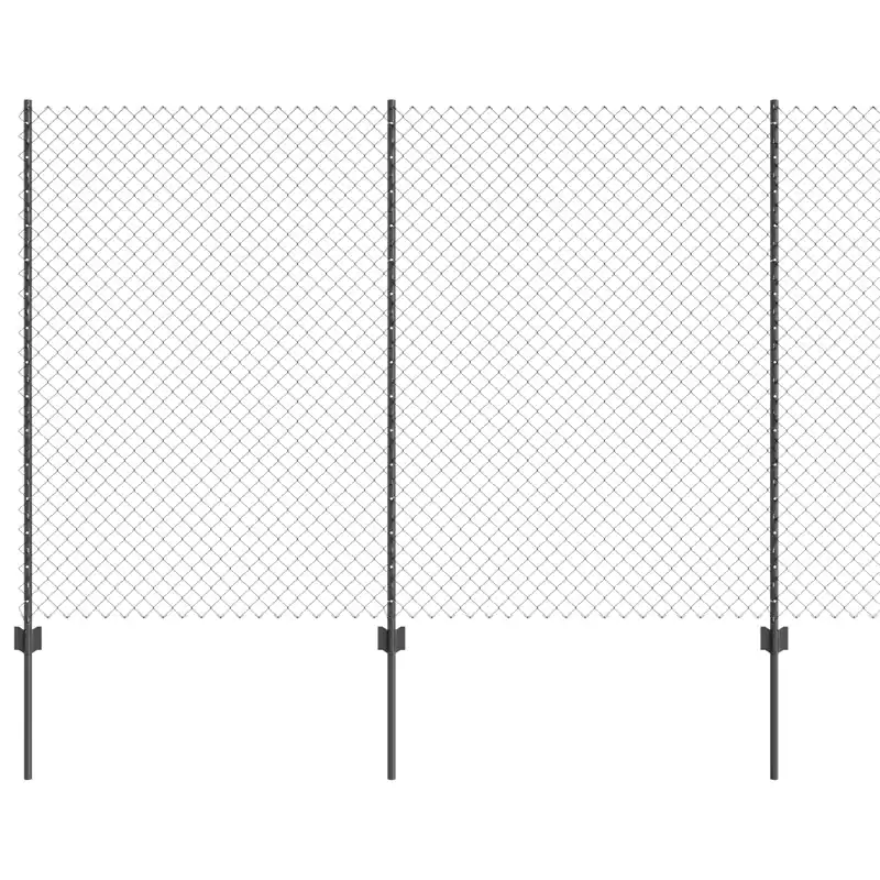 Betrouwbaar vidaXL Recinzione a maglie con palo 10 x 1,6 m Grigio Rete