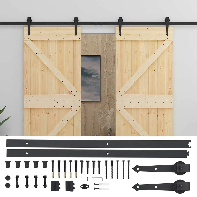 Aanbieding vidaXL Porta scorrevole 2 pcs 80 x 210 cm Legno Massello di Pino