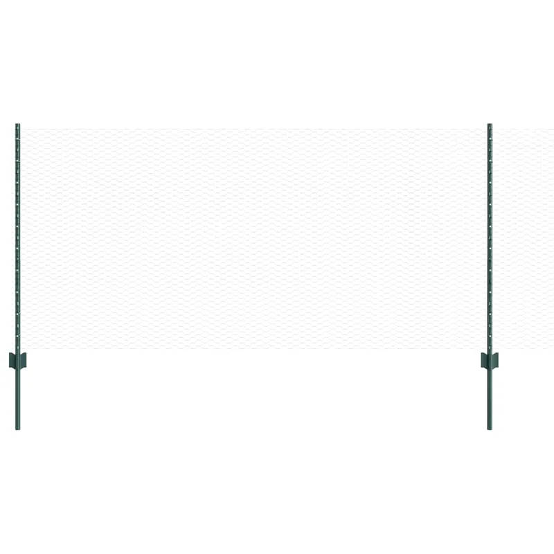 vidaXL Recinzione esagonale con palo 25 x 1 m Acciaio rivestito in PVC Direct Verzonden