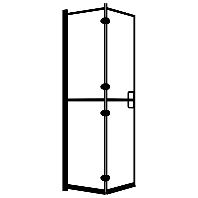 vidaXL Box Doccia Pieghevole in ESG 80x140 cm Nero Snelle Levering