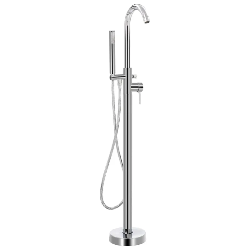 Veilige Betaling vidaXL Rubinetteria a Colonna per Vasca da Bagno Acciaio Inox 118,5 cm