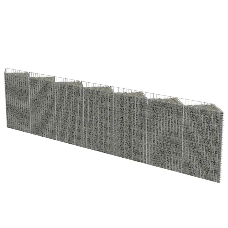 vidaXL Gabbione in Acciaio Zincato 450x30x100 cm Direct Verzonden