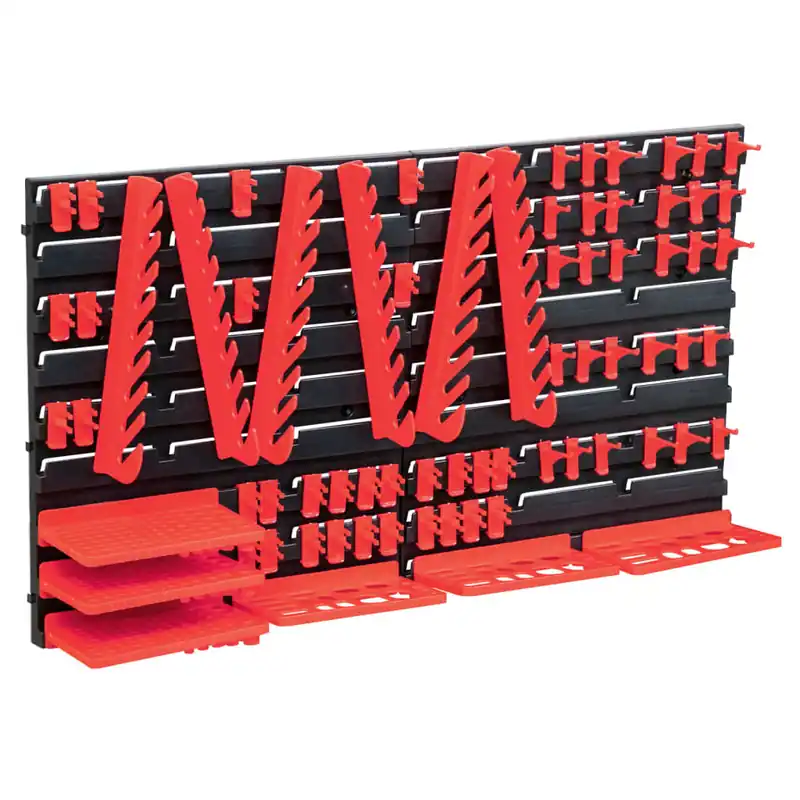 Dagaanbieding vidaXL Kit Contenitori 71 pz con Pannelli a Parete Rosso e Nero