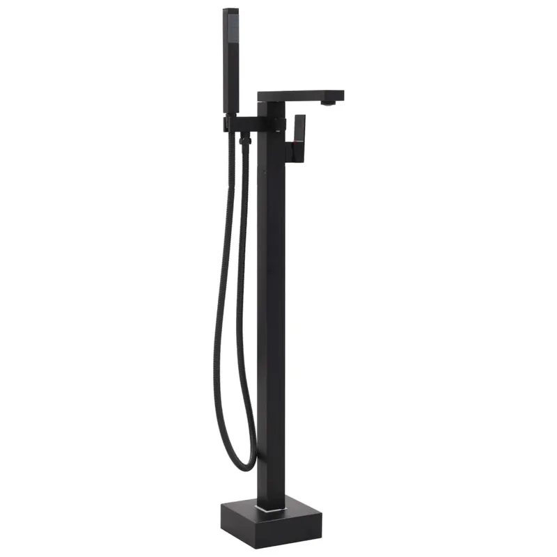 vidaXL Rubinetto a Colonna Vasca da Bagno Nera Acciaio Inox 90 cm Beste Prijs