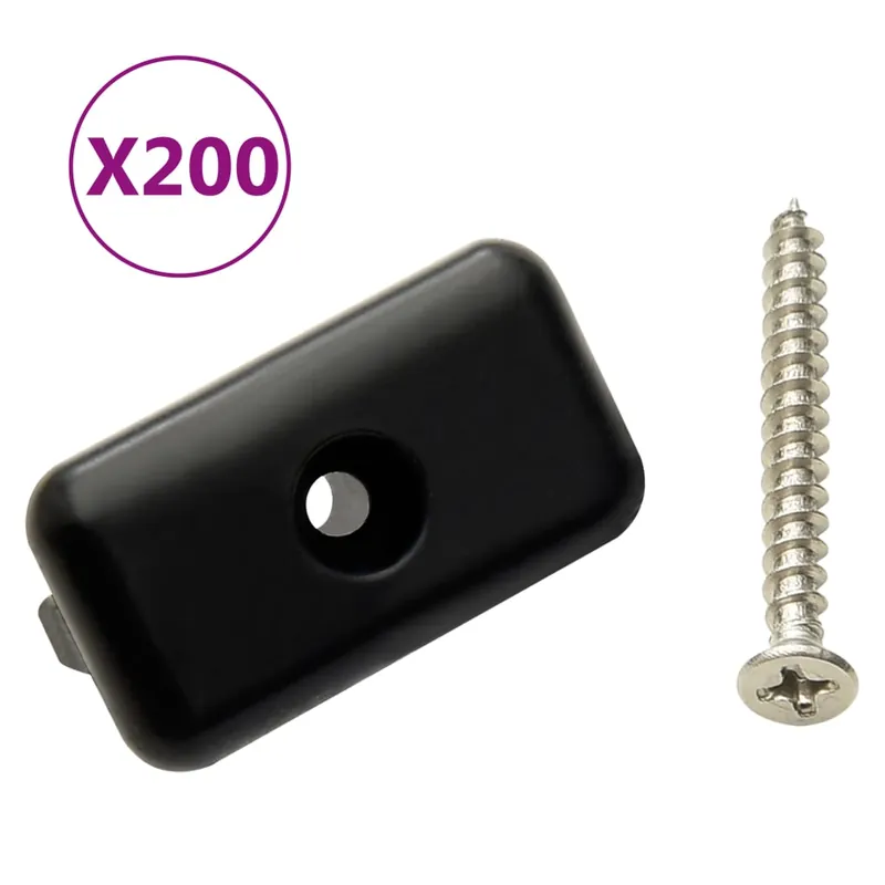 vidaXL Clip per Decking con Viti 200 pz in Plastica e Acciaio Inox Populair