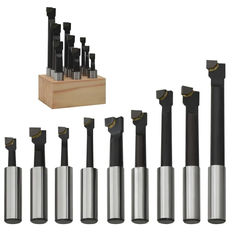 vidaXL Frese di Foraggio 9 pz 12 mm con Base in Legno Shop Nu
