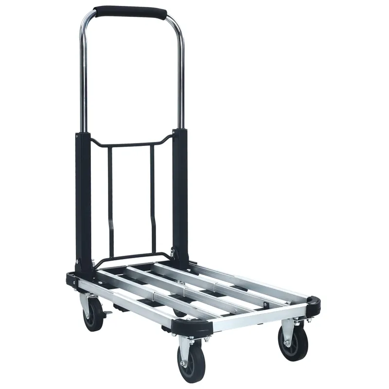vidaXL Carrello per Trasporto Pieghevole 150 kg in Alluminio Argento Bestseller