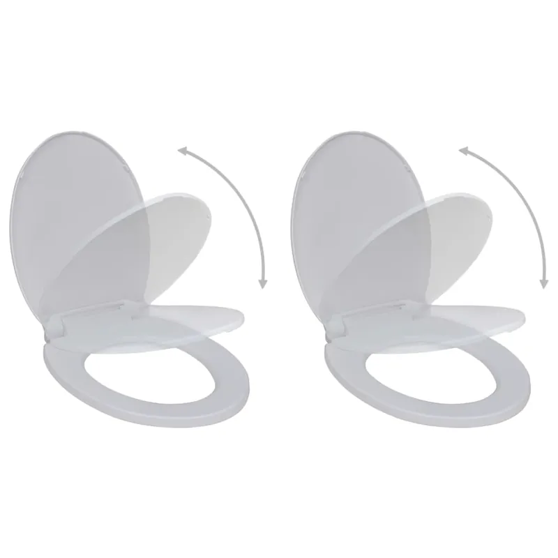 Must-Have vidaXL Copriwater a Chiusura Rallentata 2pz Plastica Bianco