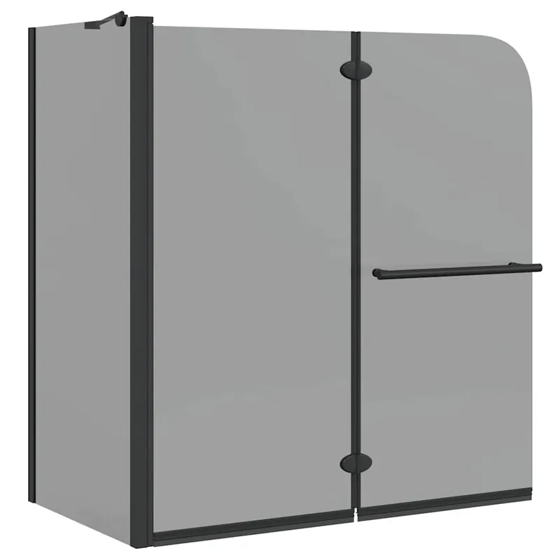 vidaXL Involucro Doccia Bi-Fold Trasparente Scuro 120 x 67 x 129 cm Beste Prijs