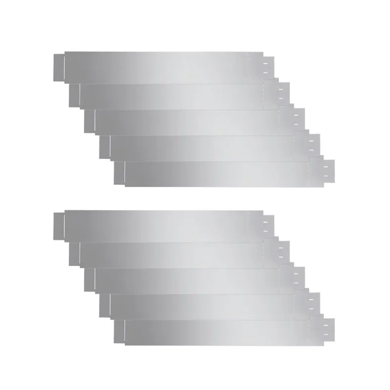Gratis Retour vidaXL Set 10 pz Bordo prato flessibile in acciaio galvanizzato 100 x 14 cm