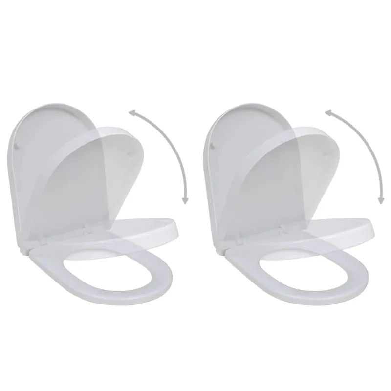 Beperkt Aanbod vidaXL Copriwater a Chiusura Rallentata 2 pz Plastica Bianco