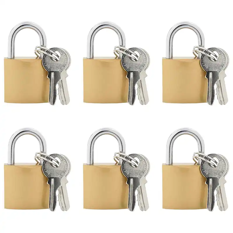 vidaXL U Lock con Chiavi 6 pcs Ottone Ferro Must-Have