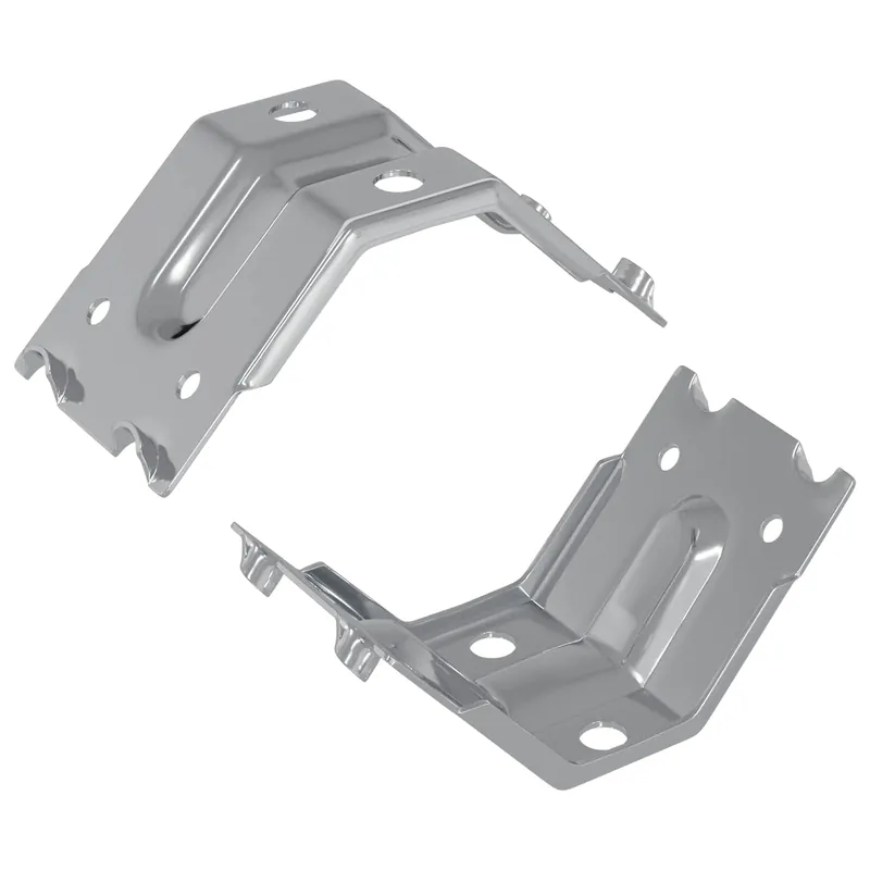 vidaXL Supporto 2 pcs Zincato 106 x 55 x 1,5mm Acciaio Express Levering