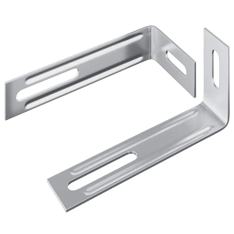 vidaXL Supporto Anti Ribaltamento 2 pcs Argento 74,5 x 15 x 32 mm Hete Deal
