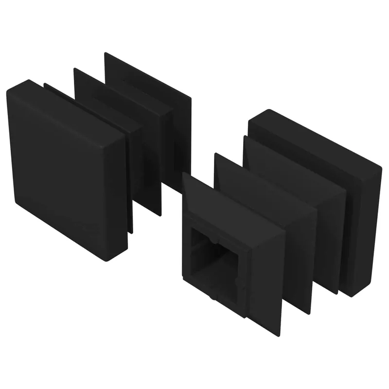 vidaXL Tappi terminali 2 pcs Nero 15 x 15 x 15 mm PP Bestseller