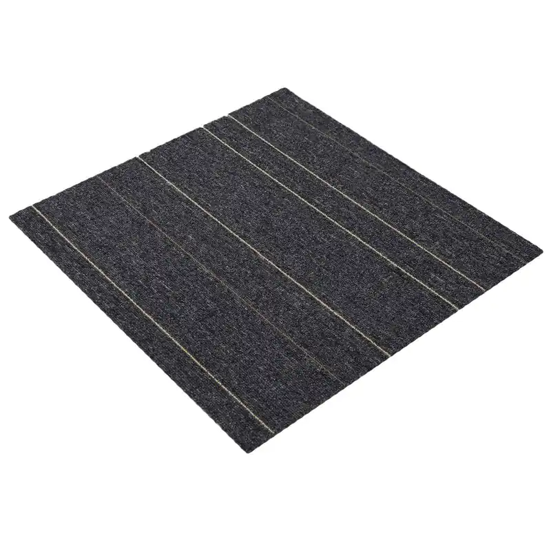 vidaXL Piastrella per Tappeto Grigio scuro con strisce 50 x 50 cm Beperkt Aanbod
