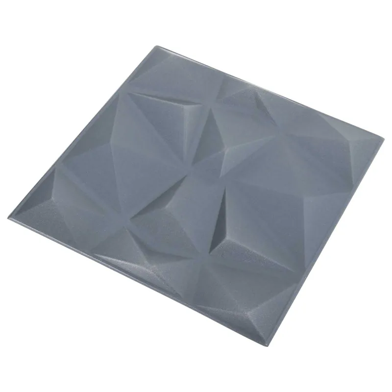 vidaXL Pannelli da parete 48 pcs Grigio Diamante 50 x 50 cm Meest Verkocht