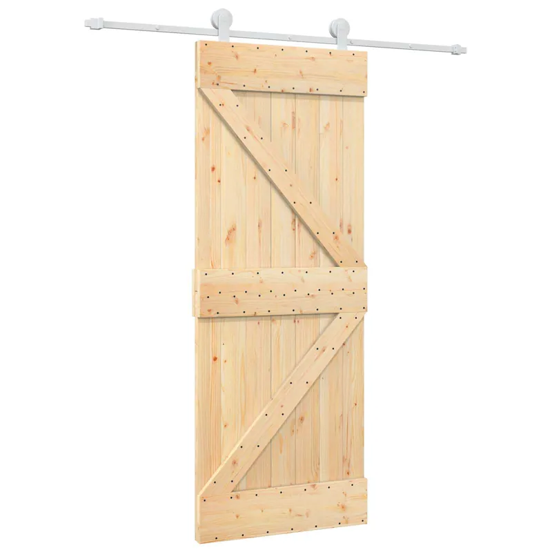 vidaXL Porta scorrevole Naturale e Bianco 80 x 210 cm Meest Verkocht