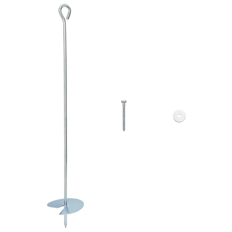 Snelle Levering vidaXL Ancora per Terra 10 pcs Argento Ø10 x 60 cm