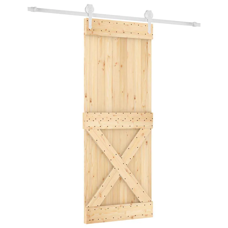 vidaXL Porta scorrevole Naturale e Bianco 90 x 210 cm Must-Have