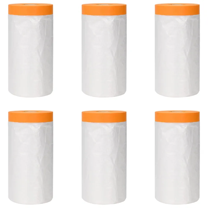 vidaXL Telo per polvere con nastro adesivo 6 pcs 140 x 3300 cm HDPE Voordeelprijs