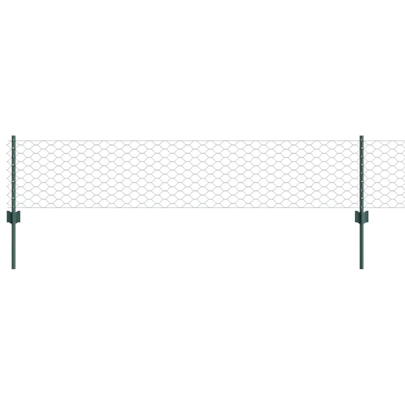 Op = Op vidaXL Recinzione esagonale con palo 10 x 0,4 m Verde Rete
