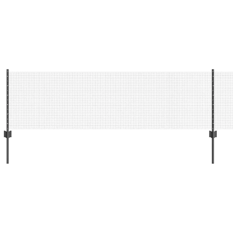 vidaXL Recinzione in rete saldata con pali 50 x 0,6 m Grigio Rete Seizoensaanbieding