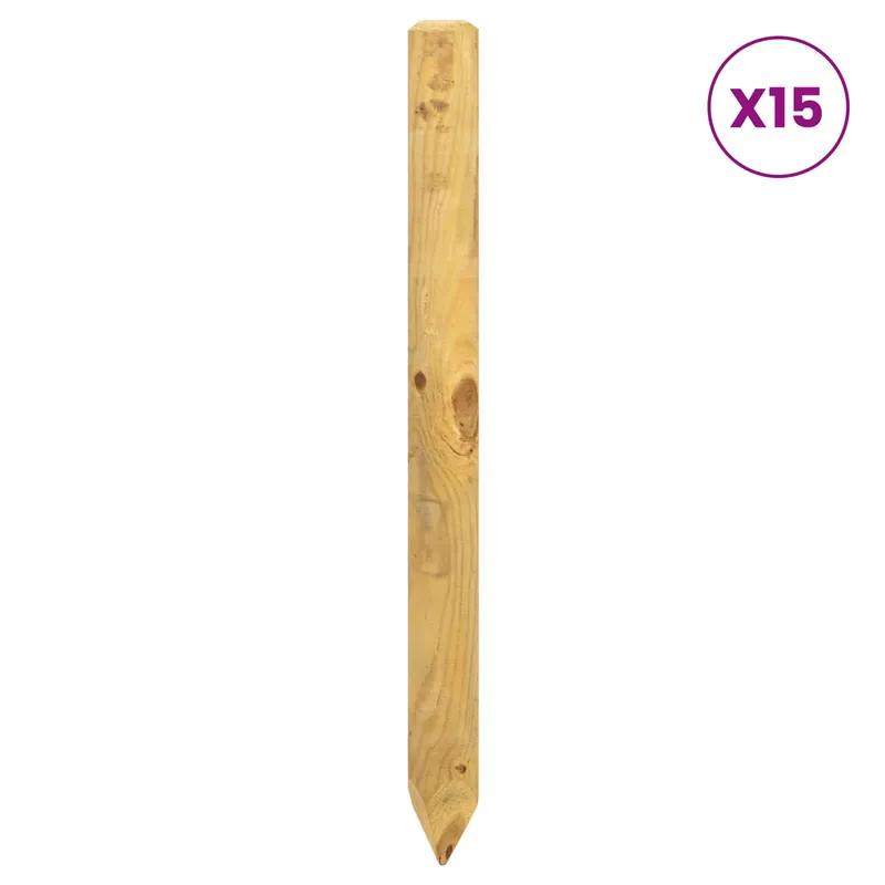Beste Prijs vidaXL Pali per Recinzione 15 pz Verde 60 cm Legno Massello di Pino