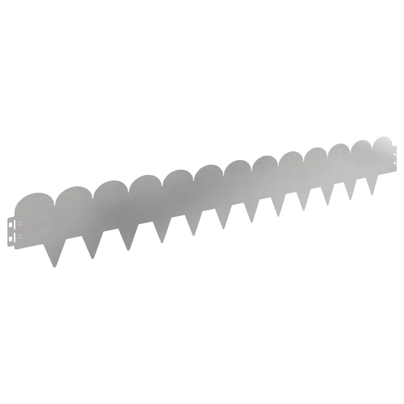 Direct Beschikbaar vidaXL Bordura per Prato 30 pcs 103 x 15 cm Acciaio Argento