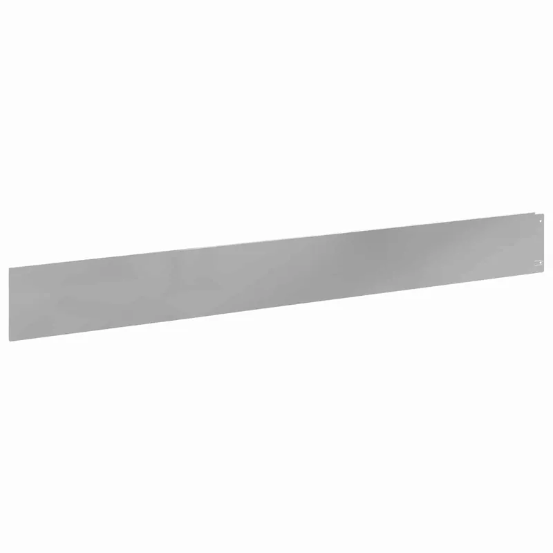 Beperkte Voorraad vidaXL Bordura per Prato 30 pcs 100 x 12 cm Acciaio Argento