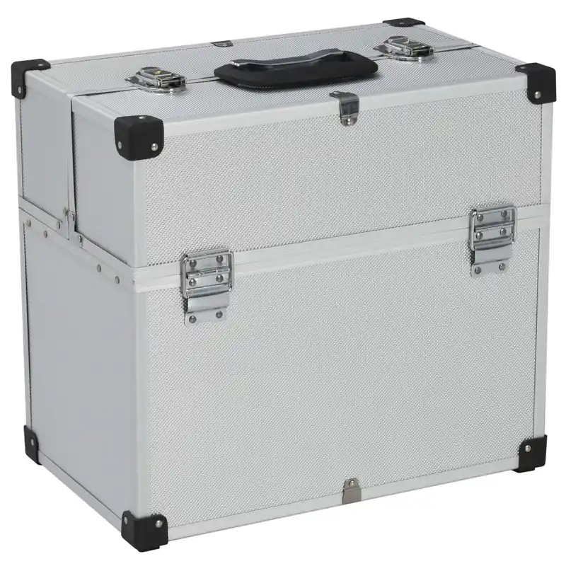 Meest Verkocht vidaXL Valigetta per Attrezzi 38x22,5x34 cm Argento in Alluminio